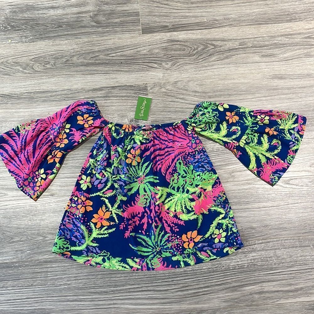 Lilly Pulitzer Santillan silk top XXS NWT